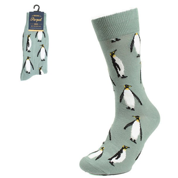 Men's Penguin Novelty Socks- NVS19625-BL - Bundle Bus