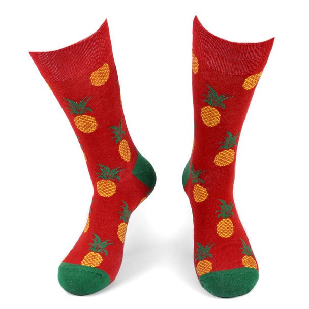 Men's Pineapple Novelty Socks - NVS19545-HPK - Bundle Bus