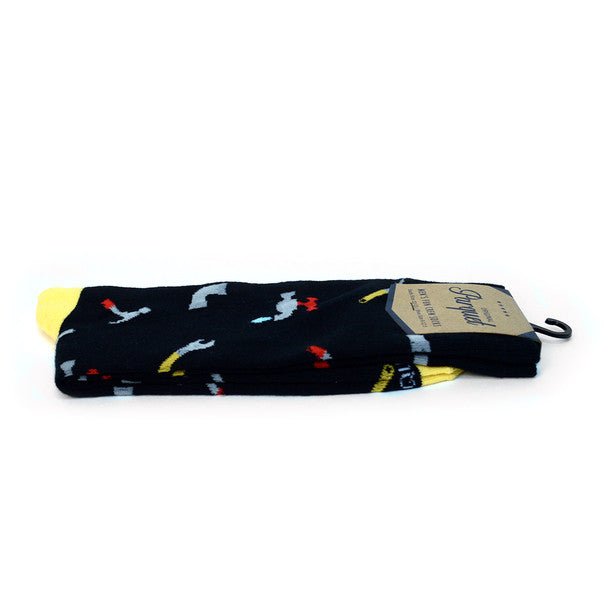 Men's Plumber Premium Collection Novelty Socks - NVPS2012-BK - Bundle Bus
