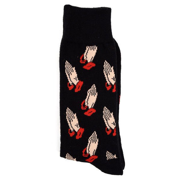 Men's Prayer Hands Novelty Socks - NVS1811 - Bundle Bus