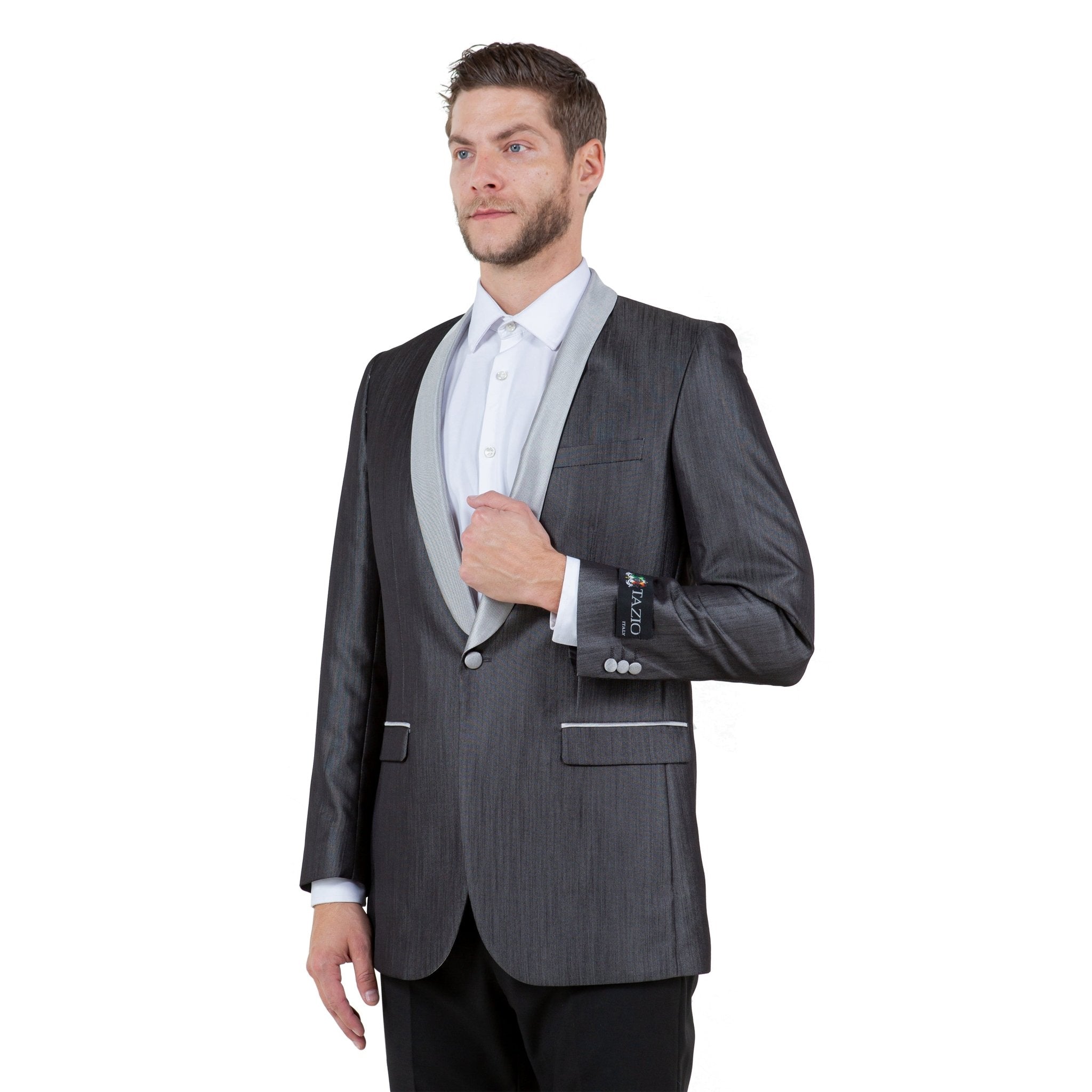 Men's Satin Textured Sport Coat Only - Bundle Bus