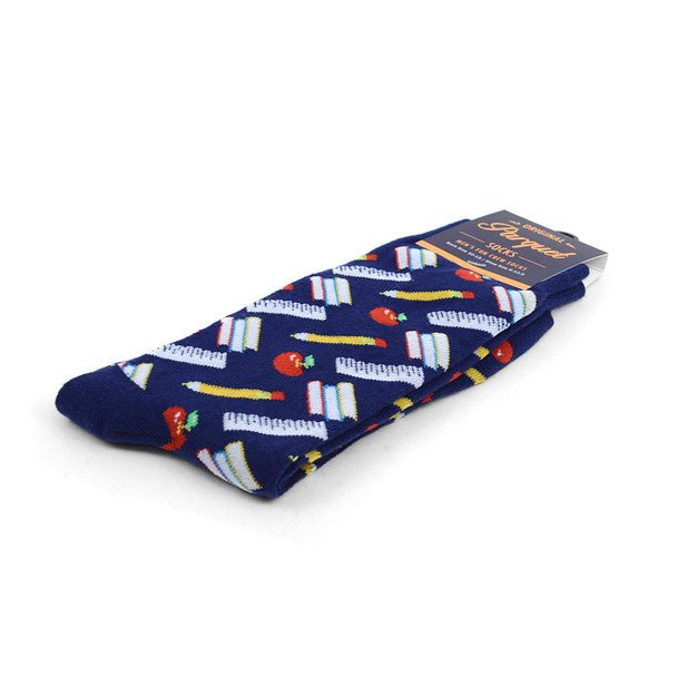Men's School Supplies Novelty Socks NVS1762 - Bundle Bus