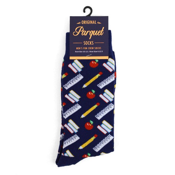 Men's School Supplies Novelty Socks NVS1762 - Bundle Bus