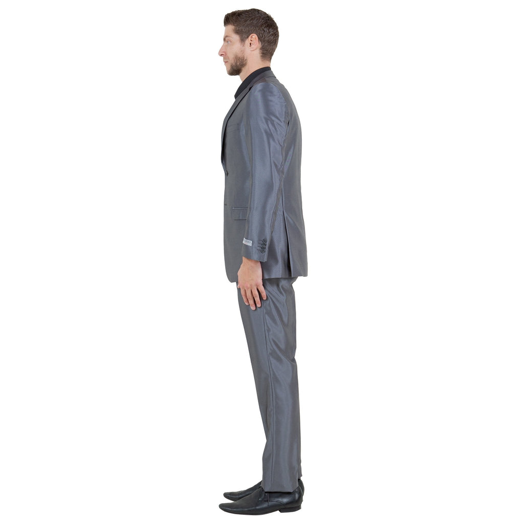 Men's Sharskin Slim - Fit 3 - Piece Suit - Bundle Bus