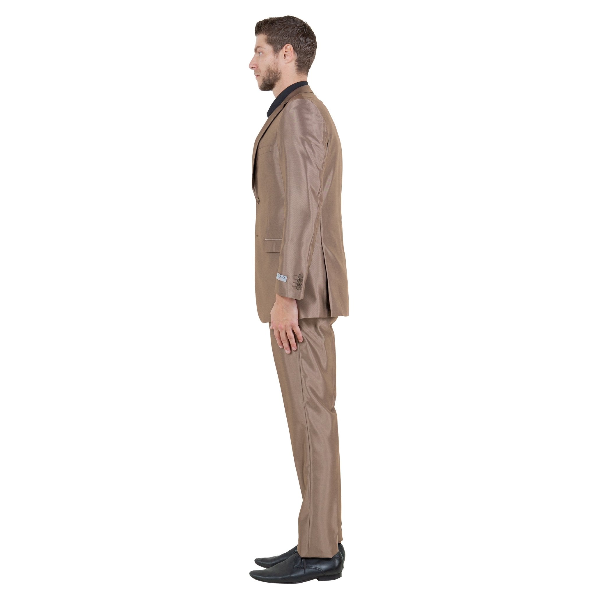 Men's Sharskin Slim - Fit 3 - Piece Suit - Bundle Bus