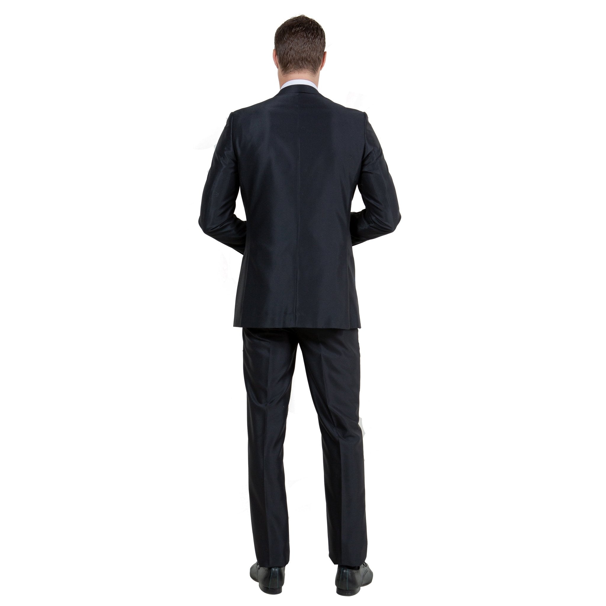 Men's Sharskin Slim - Fit 3 - Piece Suit - Bundle Bus