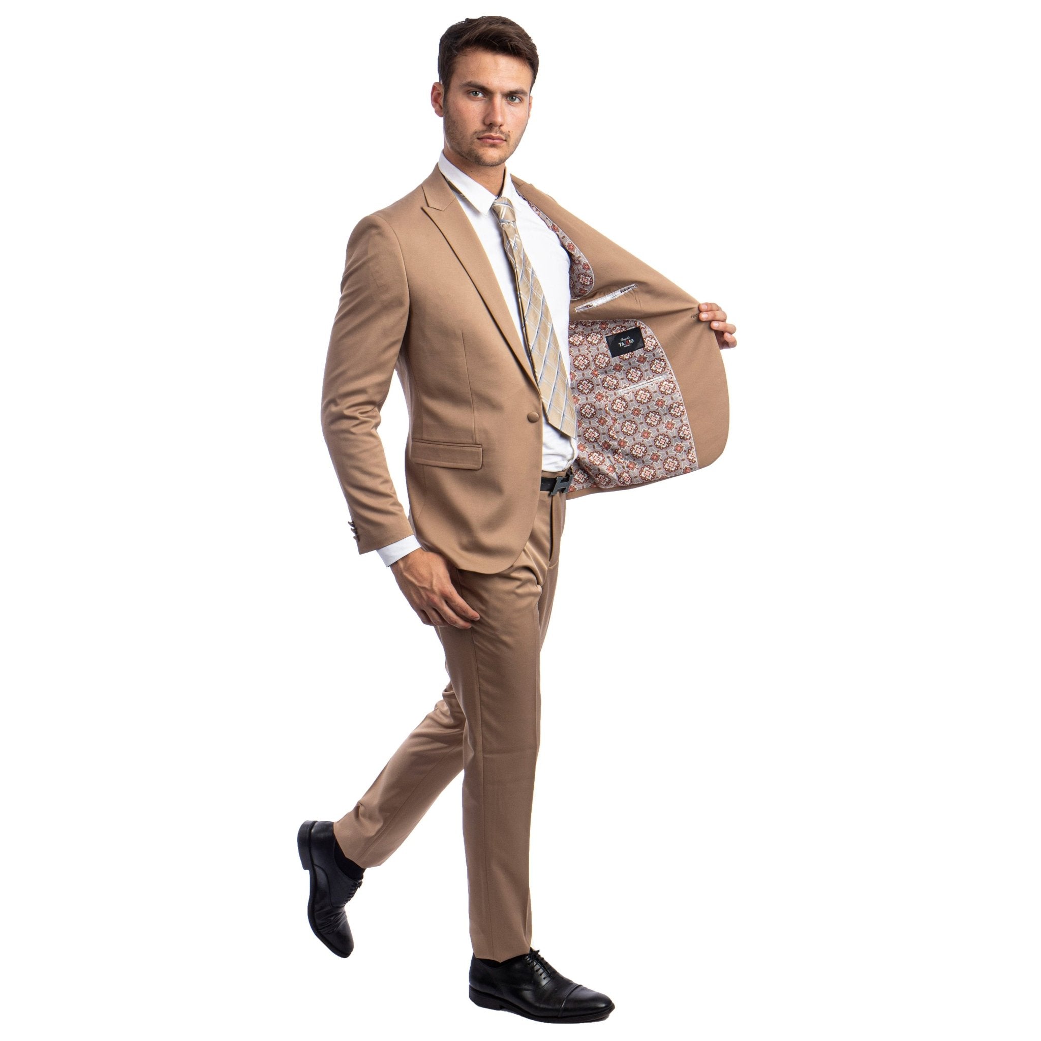 Men's Skinny - Fit 2pc Suit w/ Peak Lapel - Bundle Bus