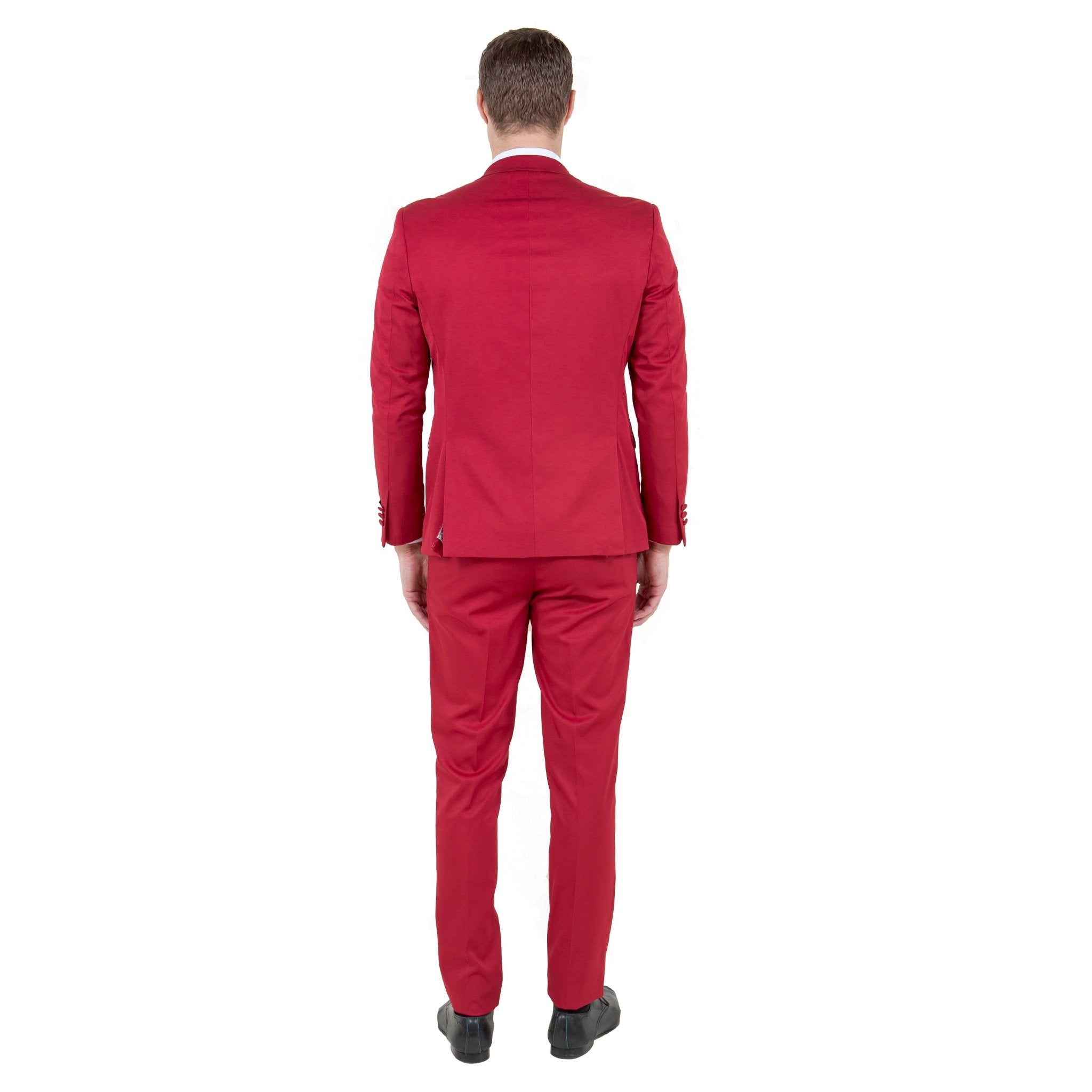 Men's Skinny - Fit 2pc Suit w/ Peak Lapel - Bundle Bus