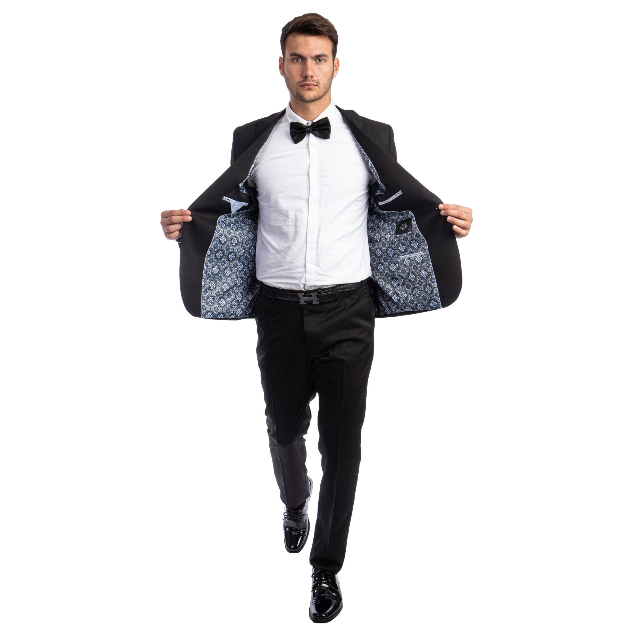Men's Skinny - Fit 2pc Suit w/ Peak Lapel - Bundle Bus
