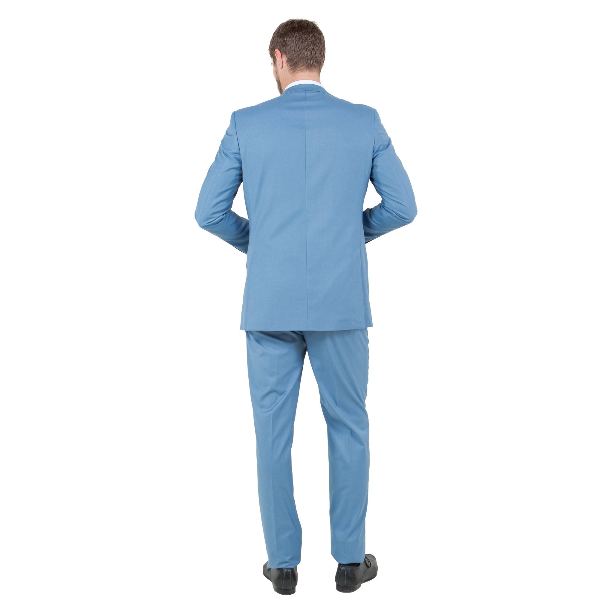 Men's Slim - Fit 3pc Suit, Notch Lapel - Bundle Bus