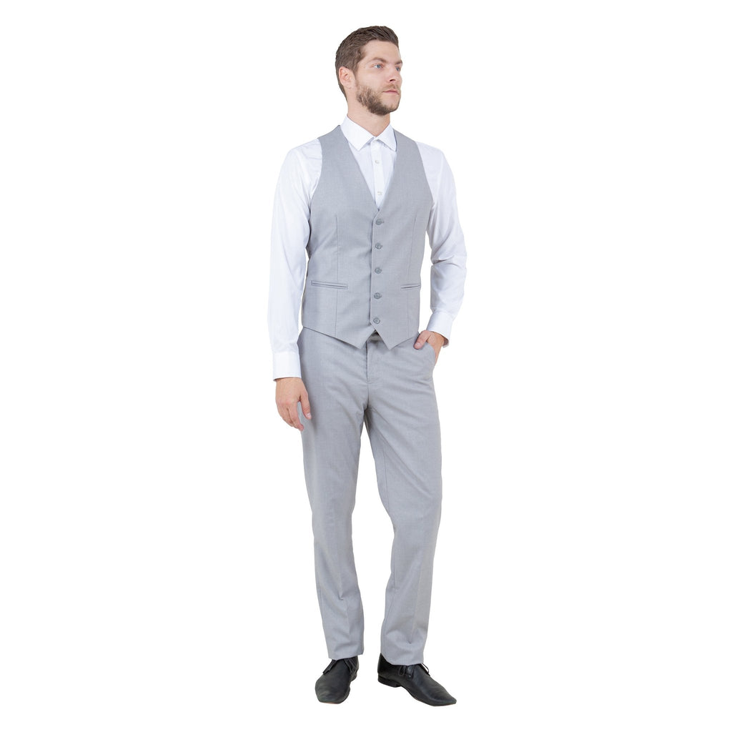 Men's Slim - Fit 3pc Suit, Notch Lapel - Bundle Bus