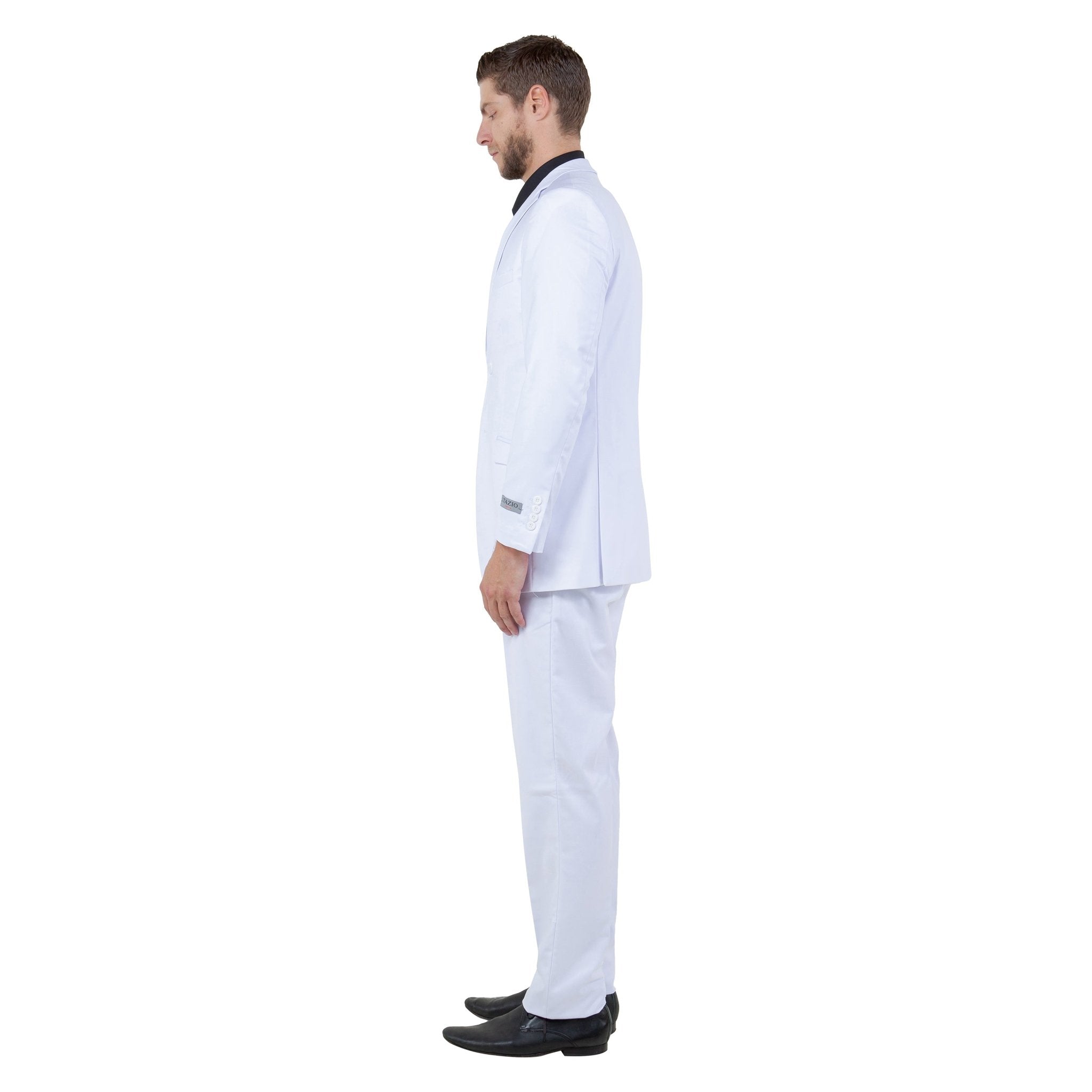 Men's Slim - Fit 3pc Suit, Notch Lapel - Bundle Bus