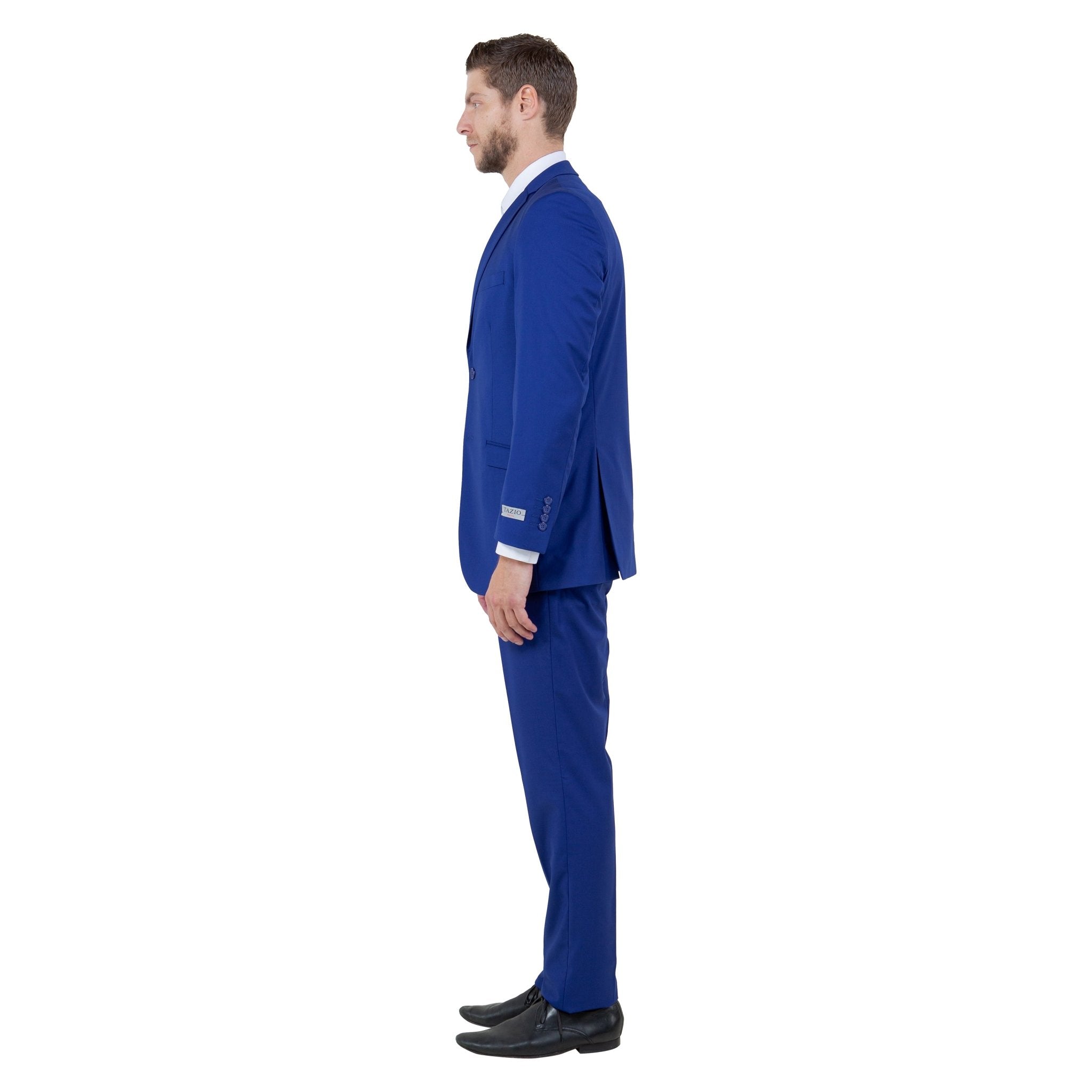 Men's Slim - Fit 3pc Suit, Notch Lapel - Bundle Bus