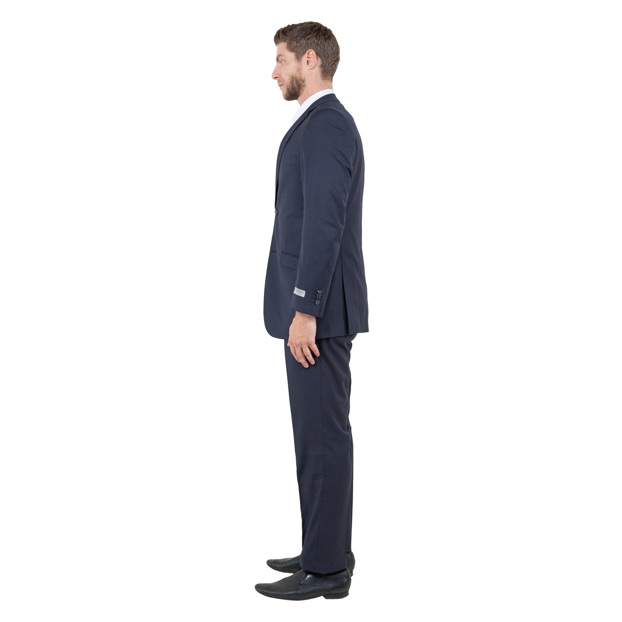 Men's Slim - Fit 3pc Suit, Notch Lapel - Bundle Bus