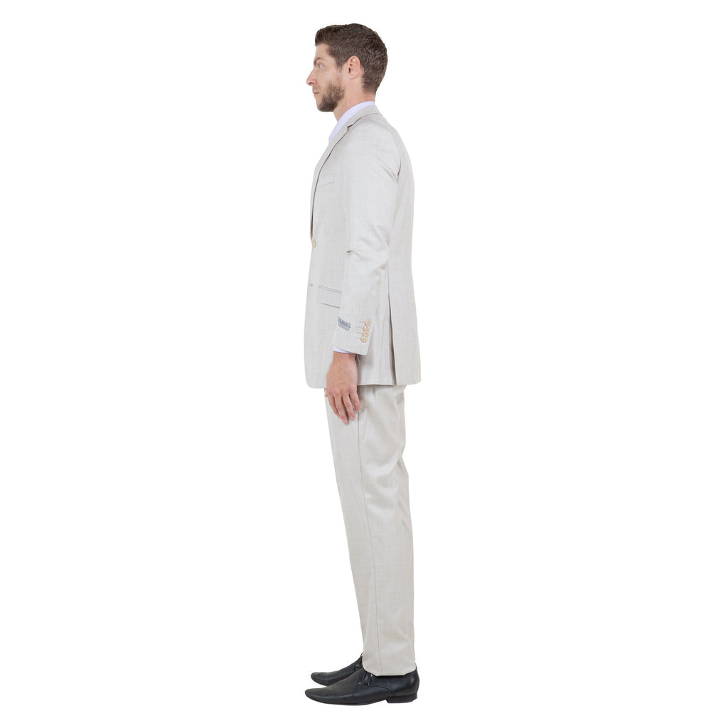 Men's Slim - Fit 3pc Suit, Notch Lapel - Bundle Bus