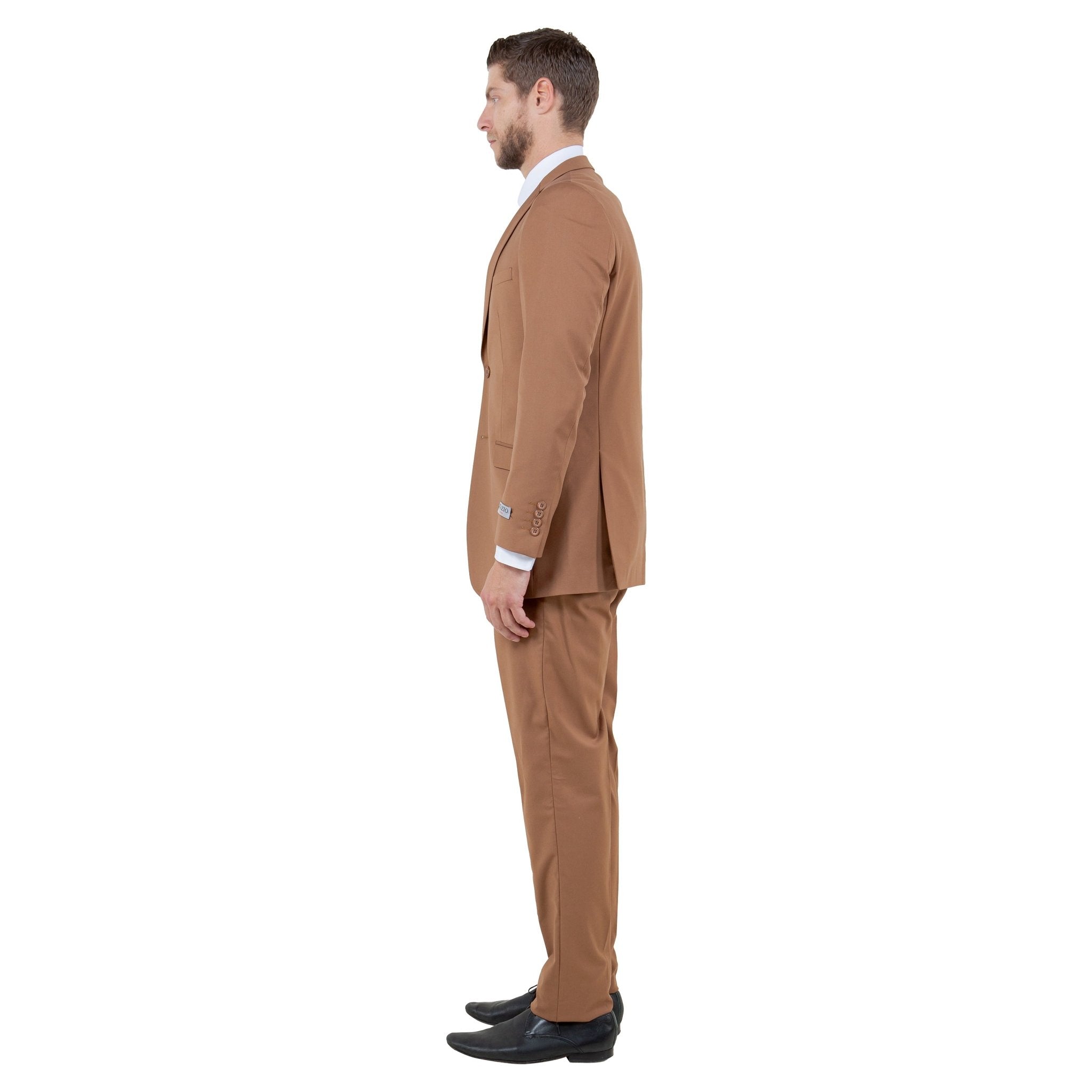 Men's Slim - Fit 3pc Suit, Notch Lapel - Bundle Bus