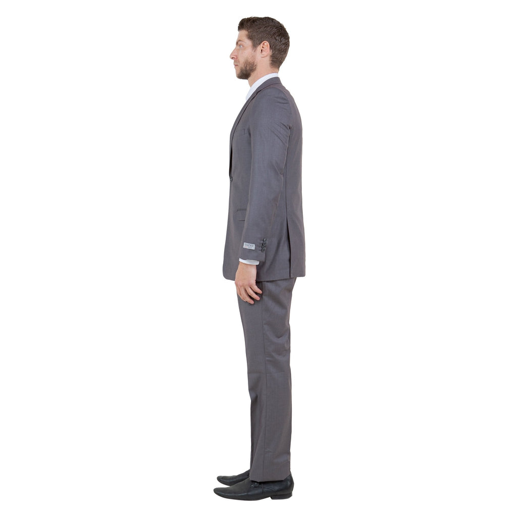 Men's Slim - Fit 3pc Suit, Notch Lapel - Bundle Bus