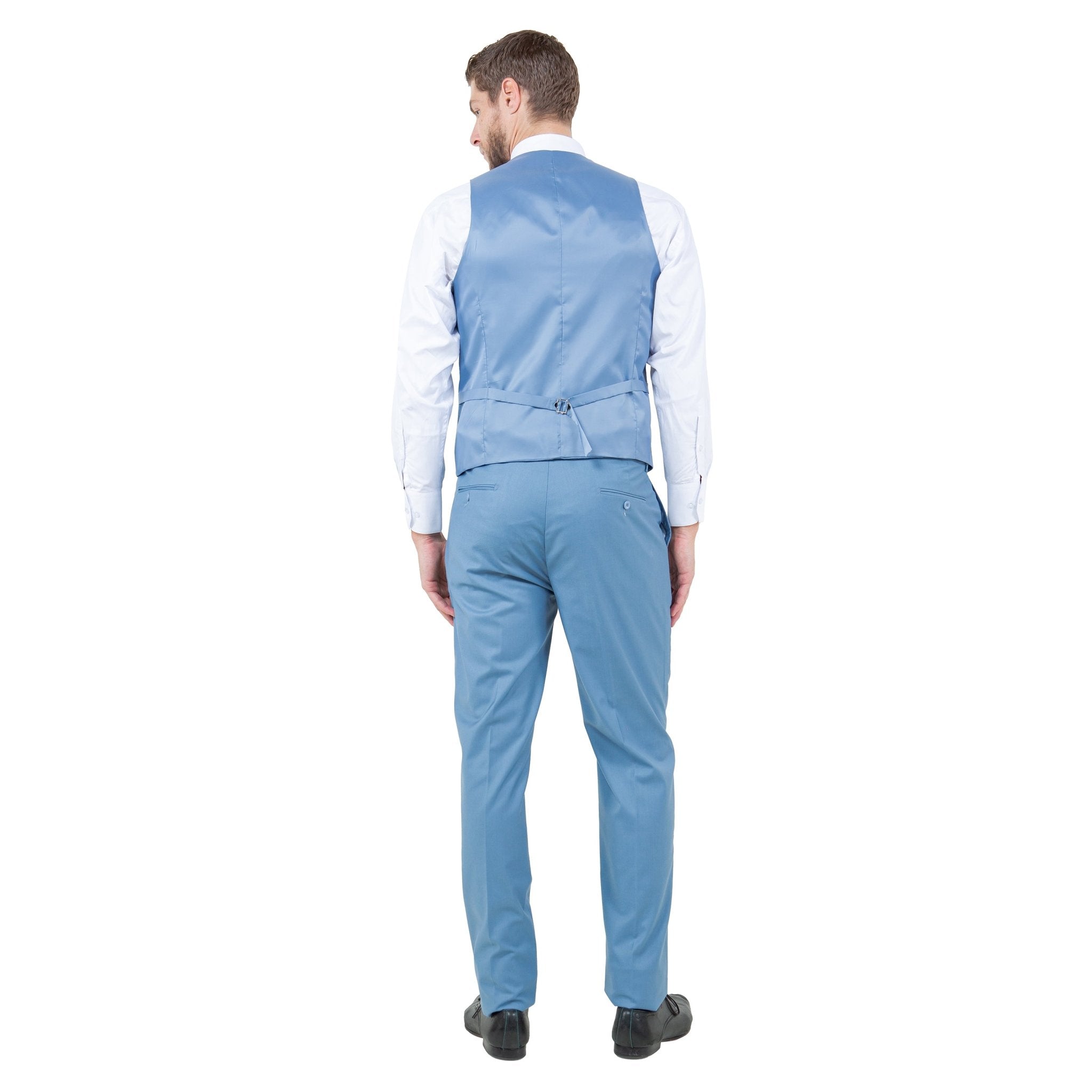Men's Slim - Fit 3pc Suit, Notch Lapel - Bundle Bus