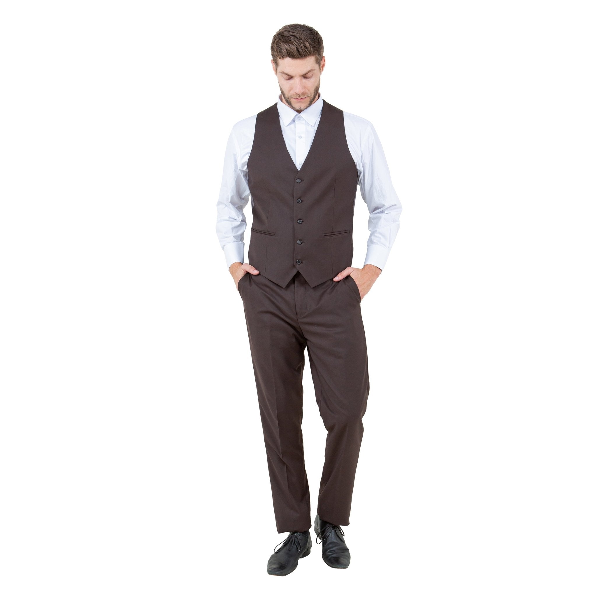 Men's Slim - Fit 3pc Suit, Notch Lapel - Bundle Bus