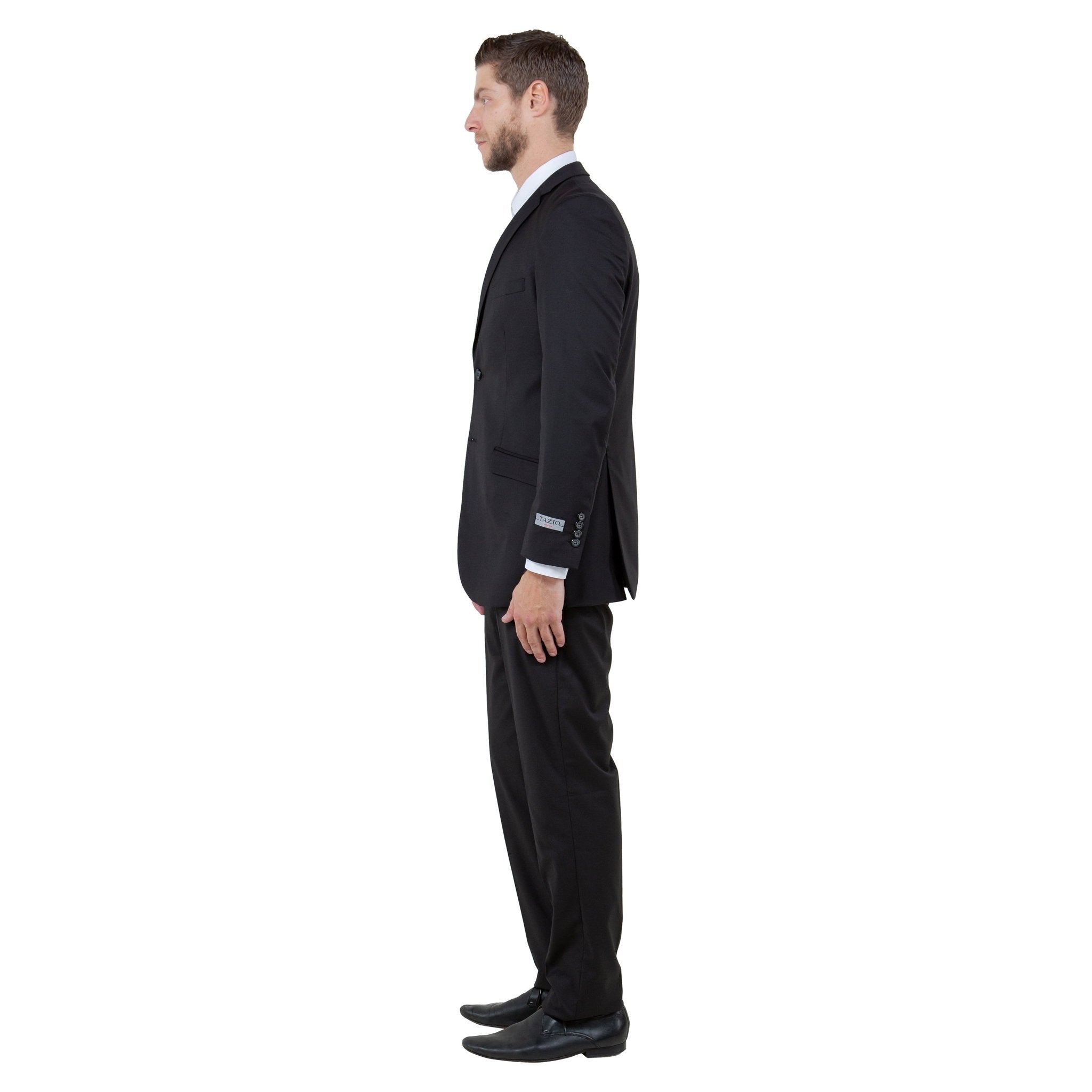 Men's Slim - Fit 3pc Suit, Notch Lapel - Bundle Bus