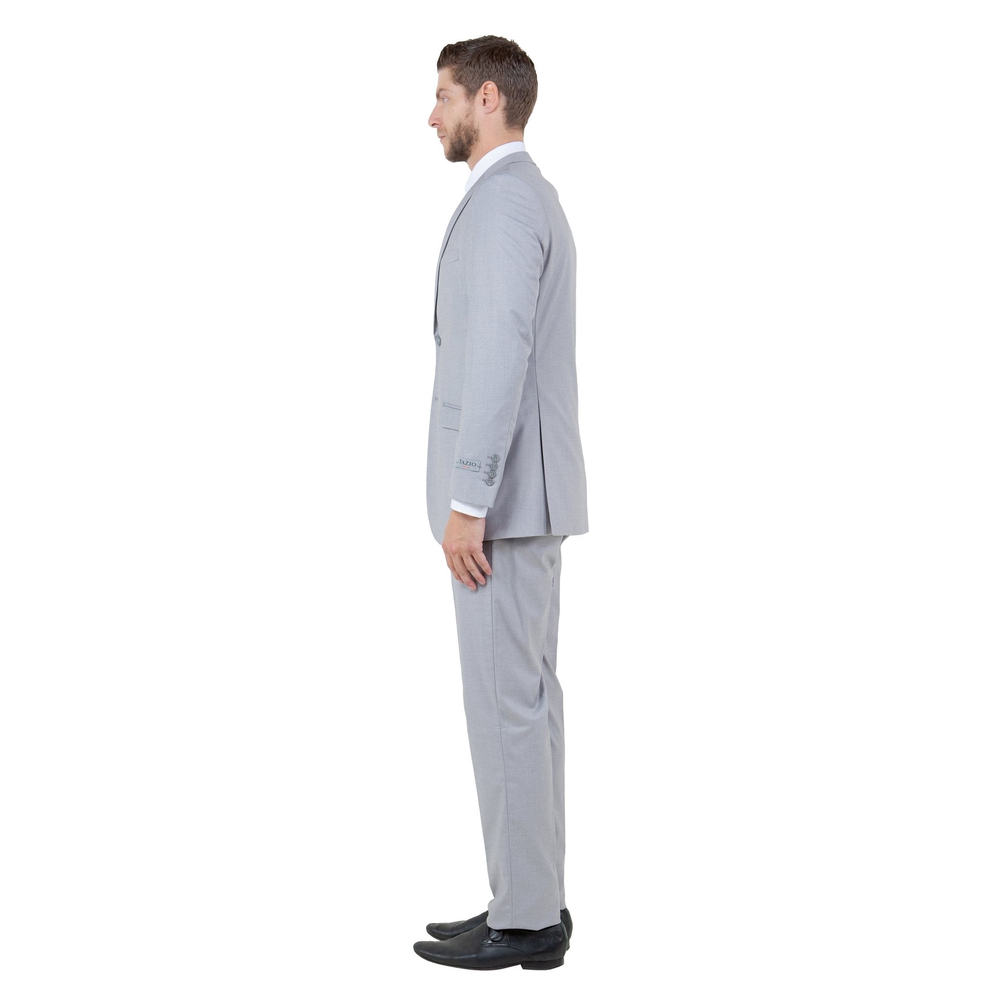 Men's Slim - Fit 3pc Suit, Notch Lapel - Bundle Bus