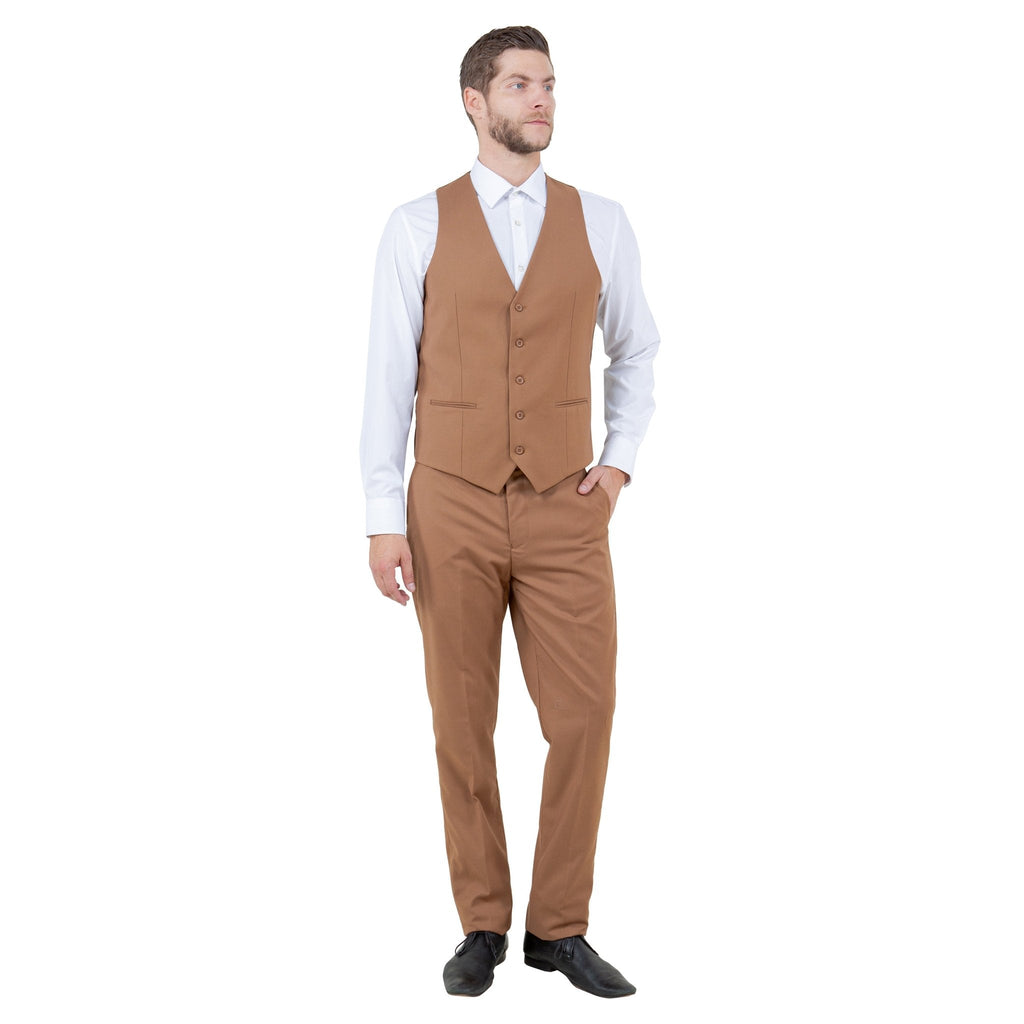 Men's Slim - Fit 3pc Suit, Notch Lapel - Bundle Bus