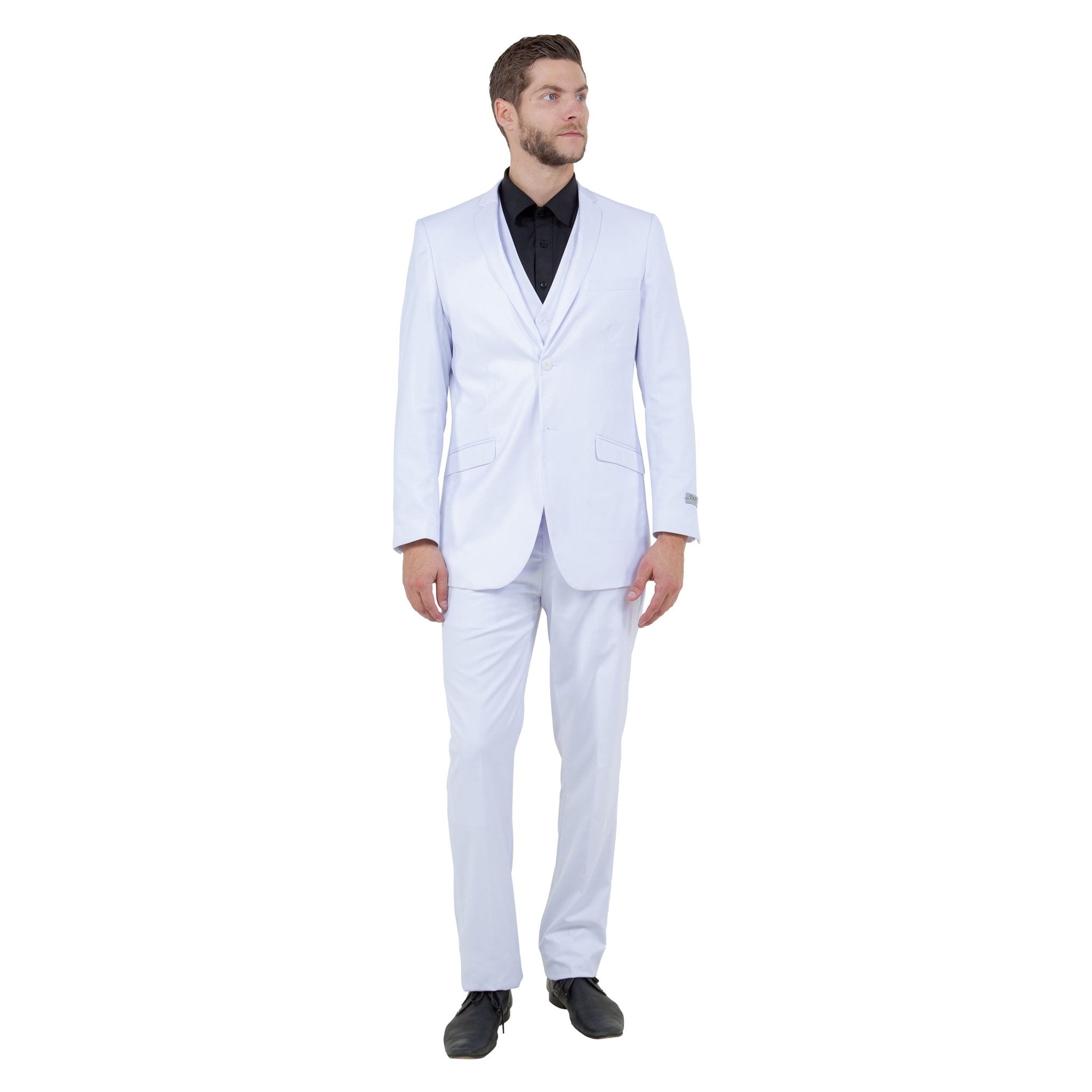 Men's Slim - Fit 3pc Suit, Notch Lapel - Bundle Bus