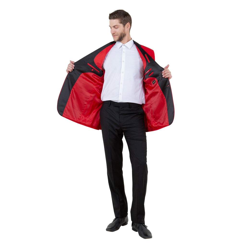 Men's Slim - Fit Tuxedo Sport Coat w/ Satin Notch Lapel - Bundle Bus