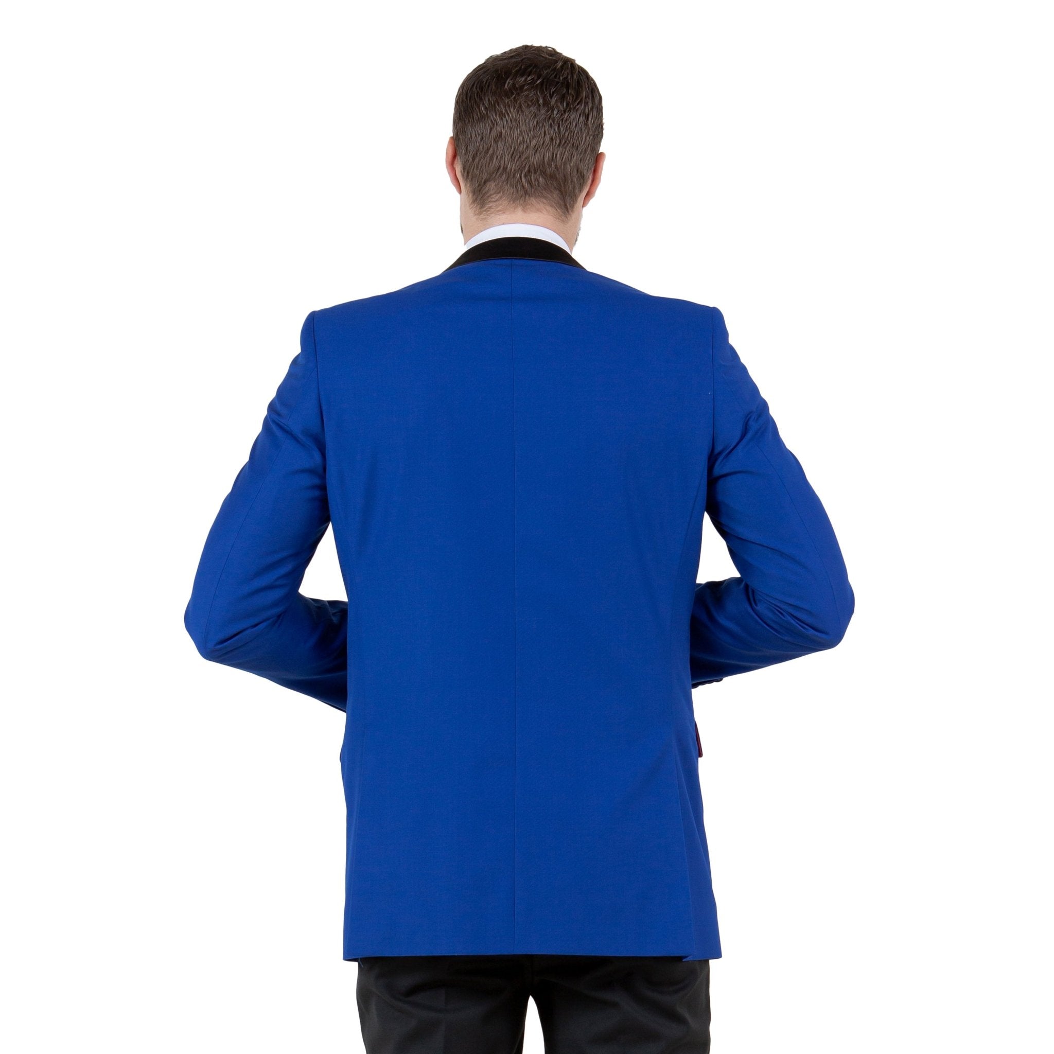 Men's Slim - Fit Tuxedo Sport Coat w/ Satin Notch Lapel - Bundle Bus