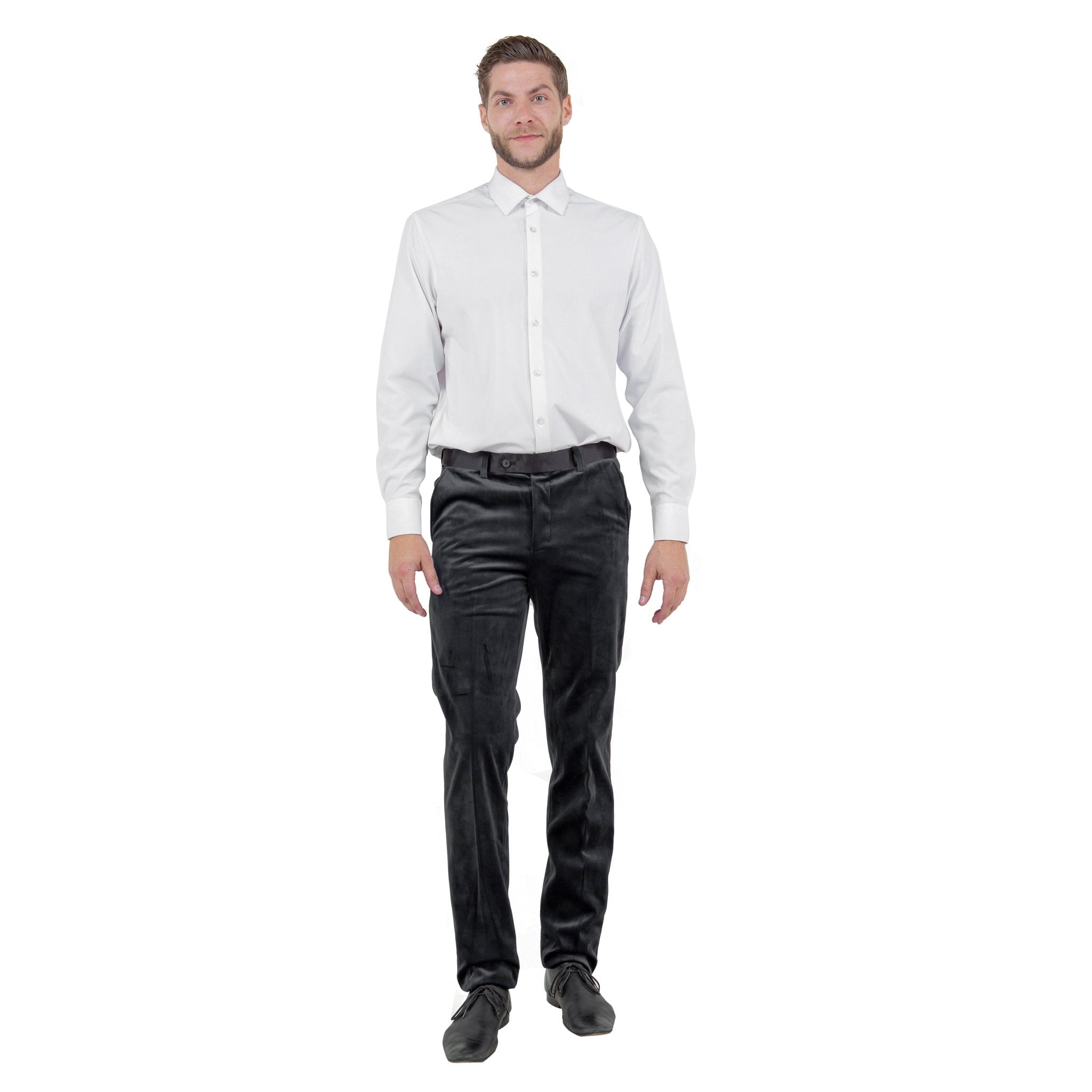 Men's Slim - fit Velvet Suits Separates, Pants - Bundle Bus