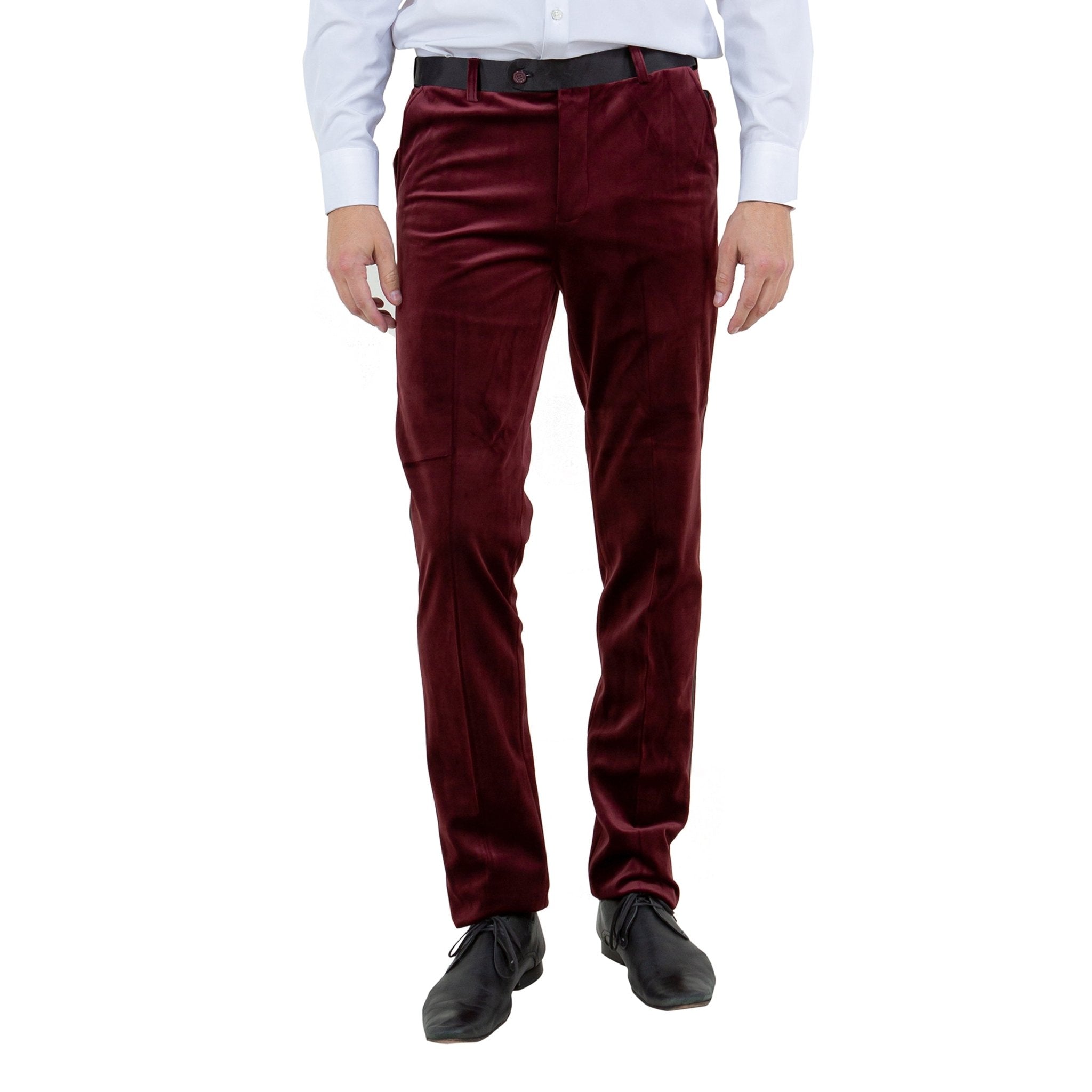 Men's Slim - fit Velvet Suits Separates, Pants - Bundle Bus