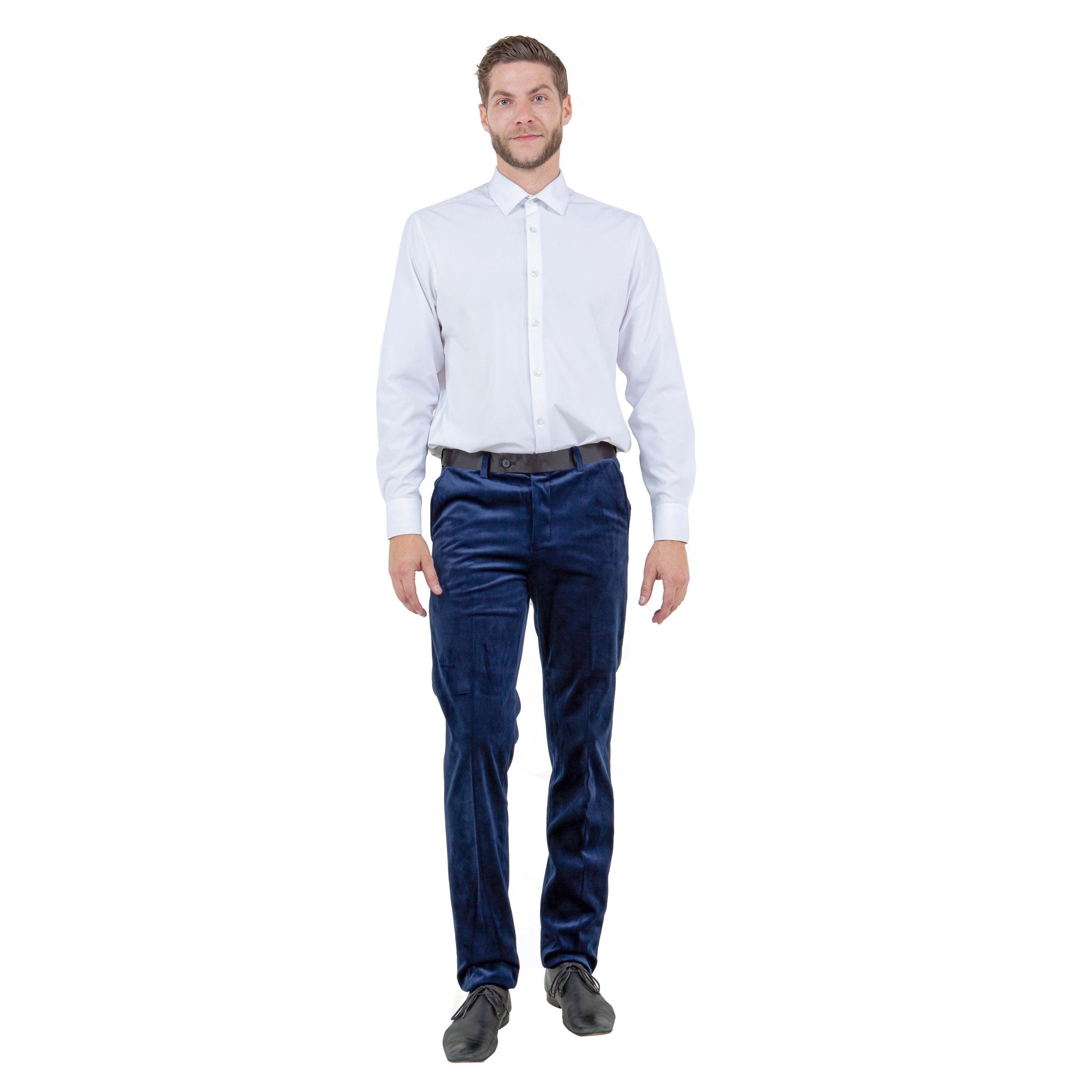 Men's Slim - fit Velvet Suits Separates, Pants - Bundle Bus