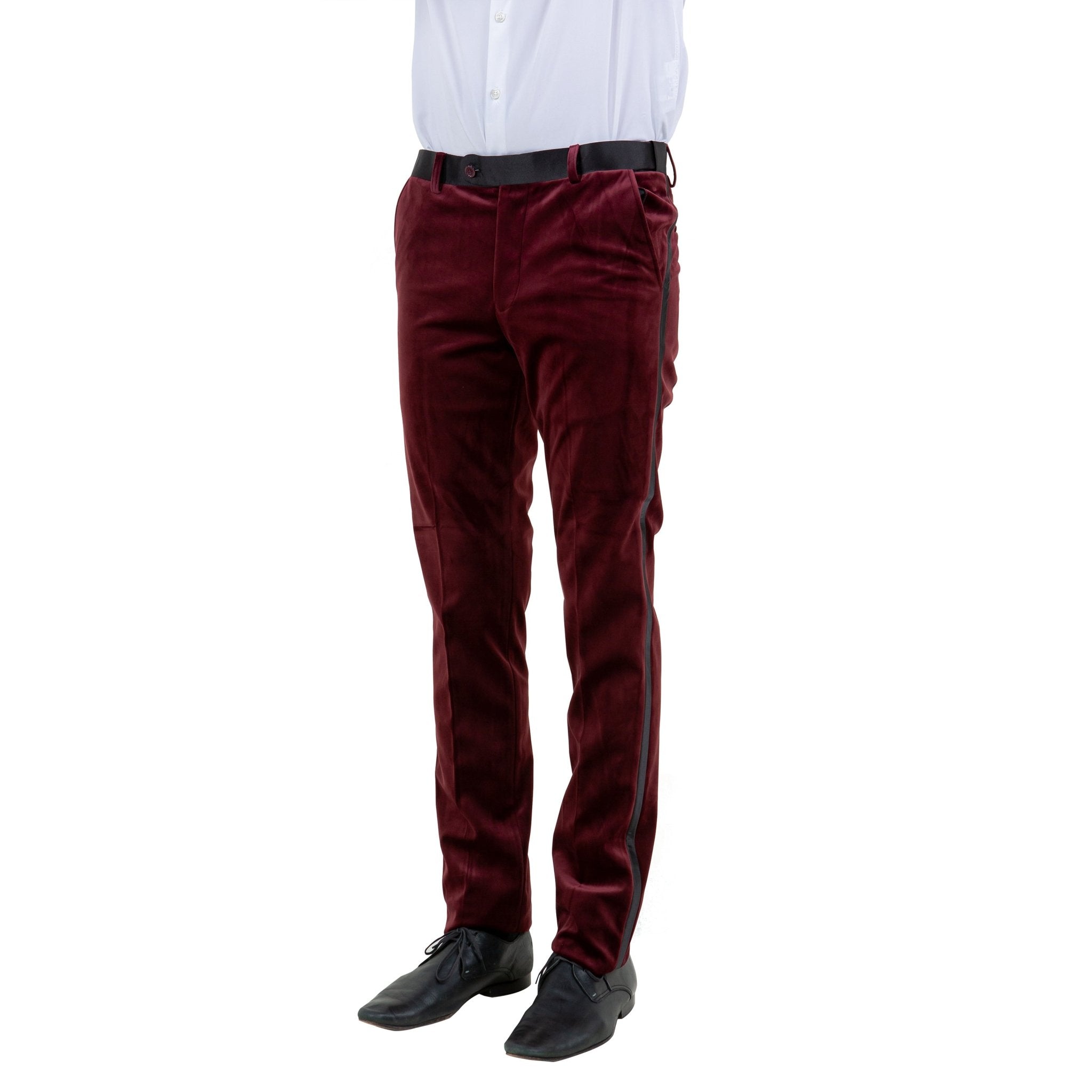 Men's Slim - fit Velvet Suits Separates, Pants - Bundle Bus