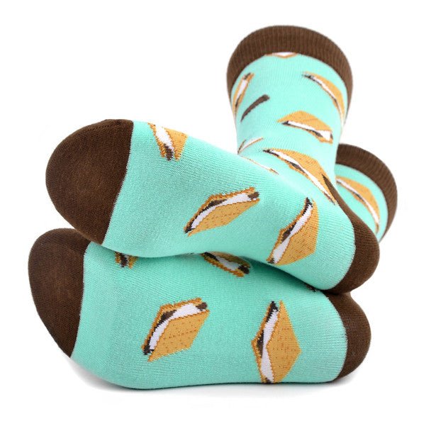 Men's S'mores Novelty Socks - NVS19552-TQ - Bundle Bus