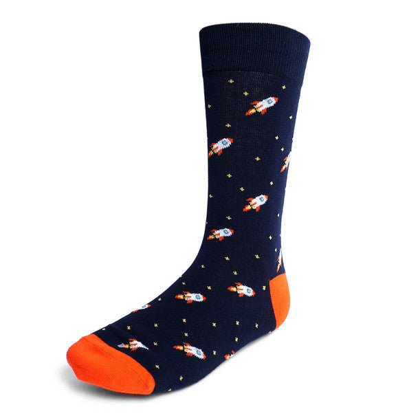 Men's Spaceship Novelty Fun Socks - NVS19400 - Bundle Bus