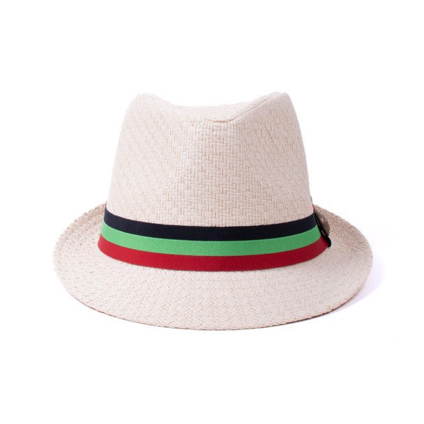 Men's S/S Pan African Flag Banded Fashion Fedora Hat - FSS17130 - Bundle Bus