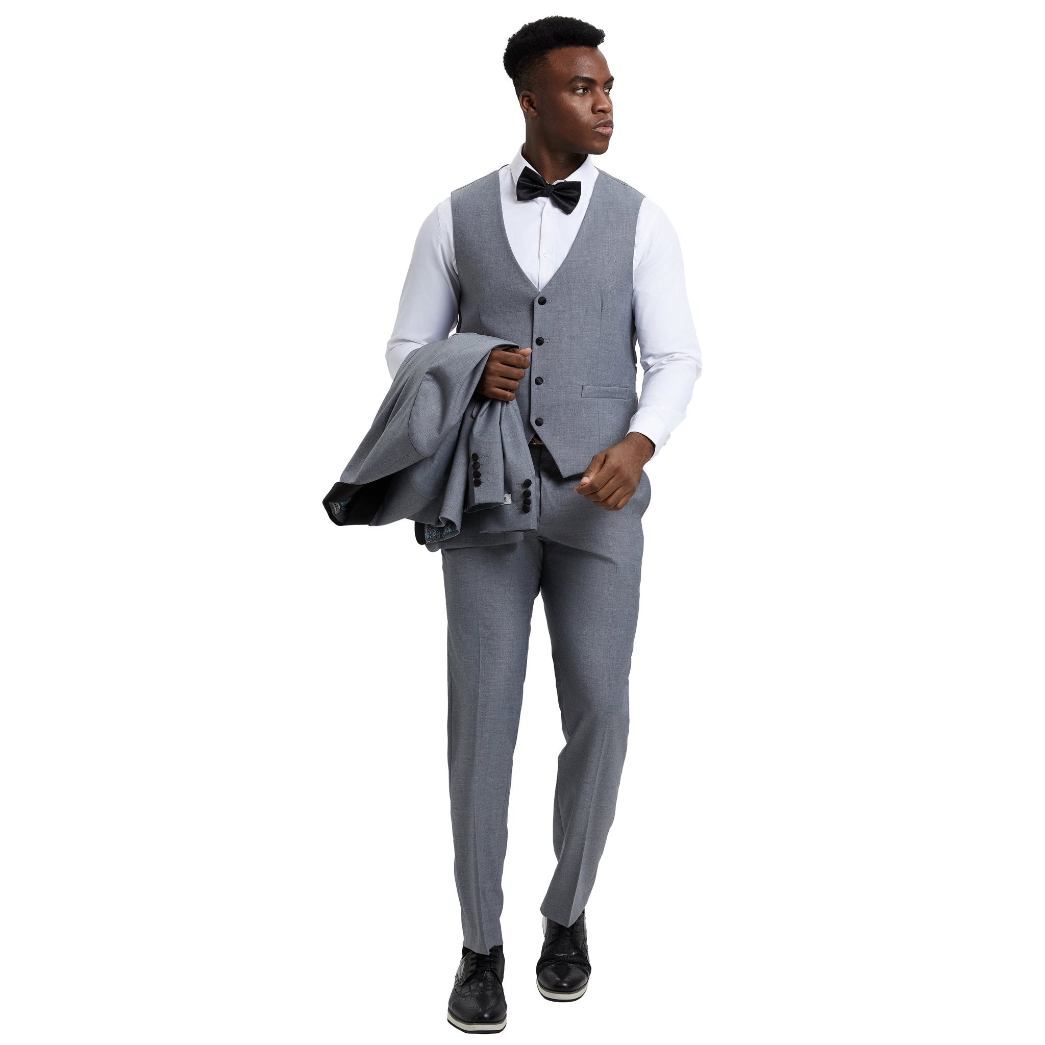 Men's Stacy Adams Hybrid - Fit 3pc Tuxedo Set - Bundle Bus