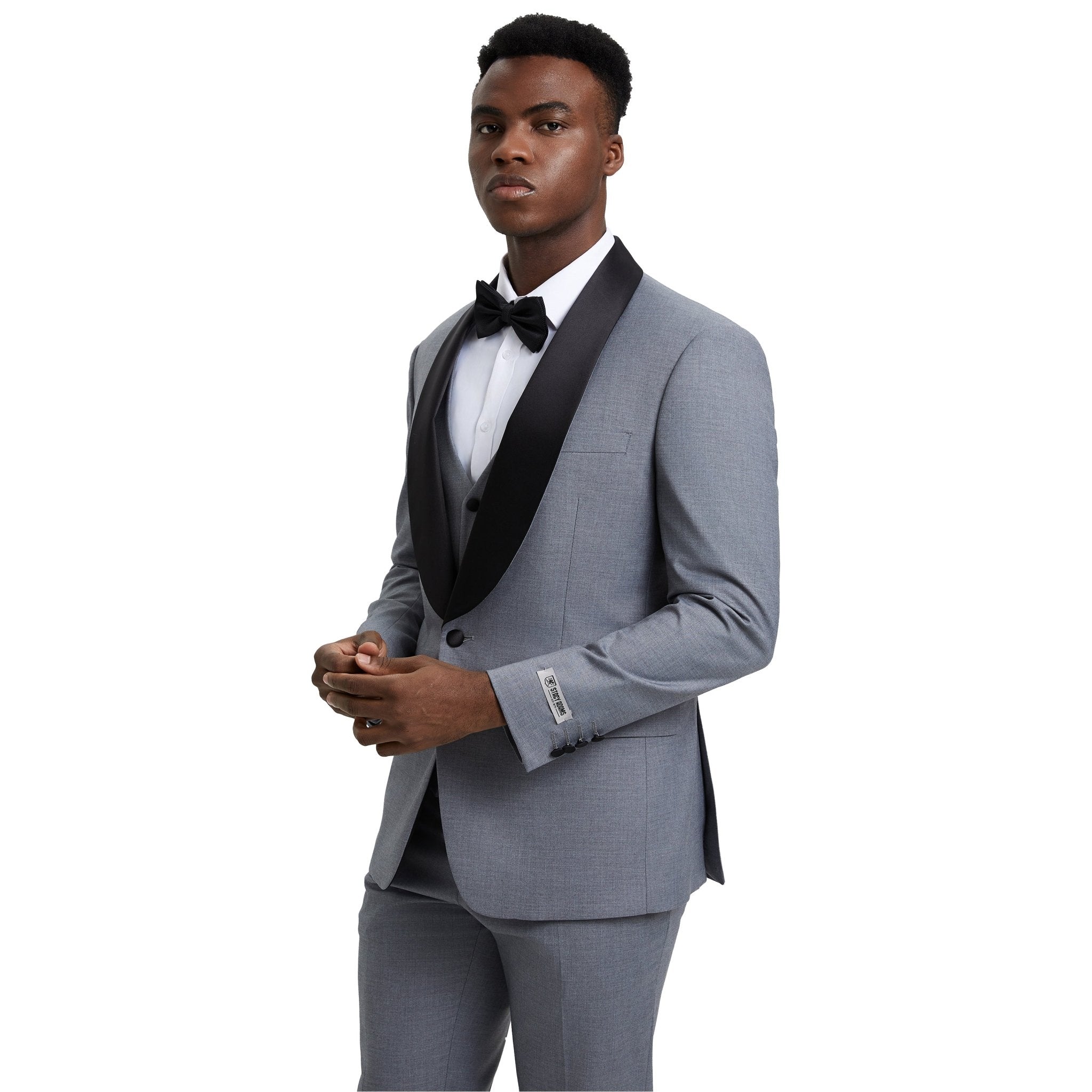 Men's Stacy Adams Hybrid - Fit 3pc Tuxedo Set - Bundle Bus