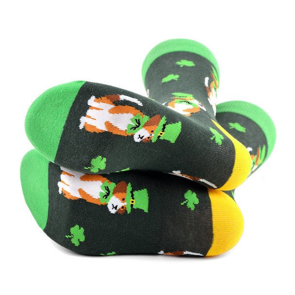 Men's St.Patrick's Day Dog Novelty Socks - NVS19568-GRN - Bundle Bus