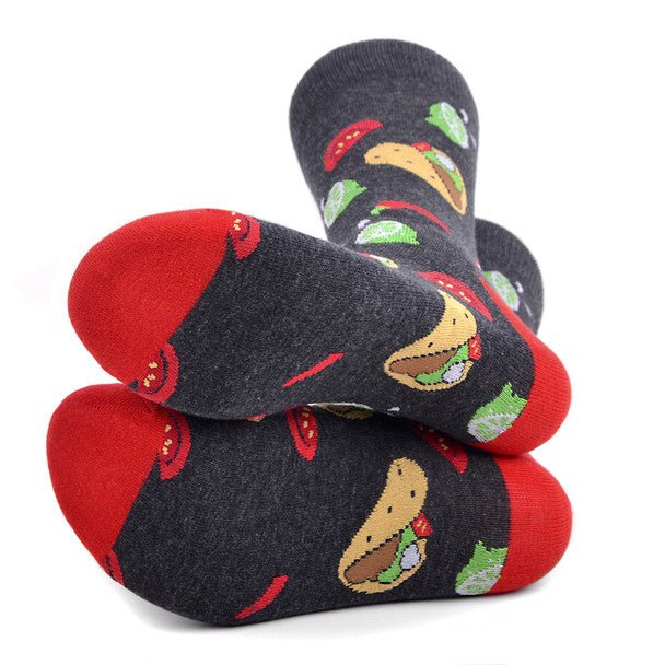 Men's Tacos Novelty Socks - NVS19553-BK - Bundle Bus