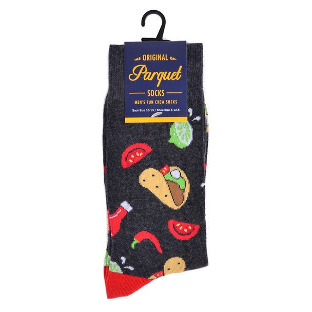 Men's Tacos Novelty Socks - NVS19553-BK - Bundle Bus