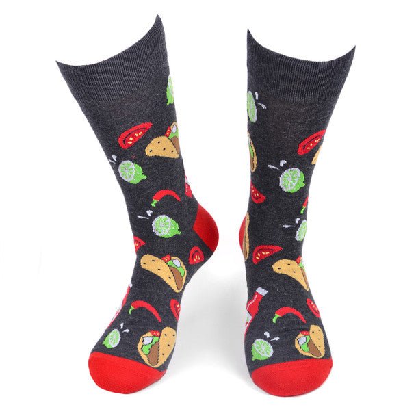 Men's Tacos Novelty Socks - NVS19553-BK - Bundle Bus