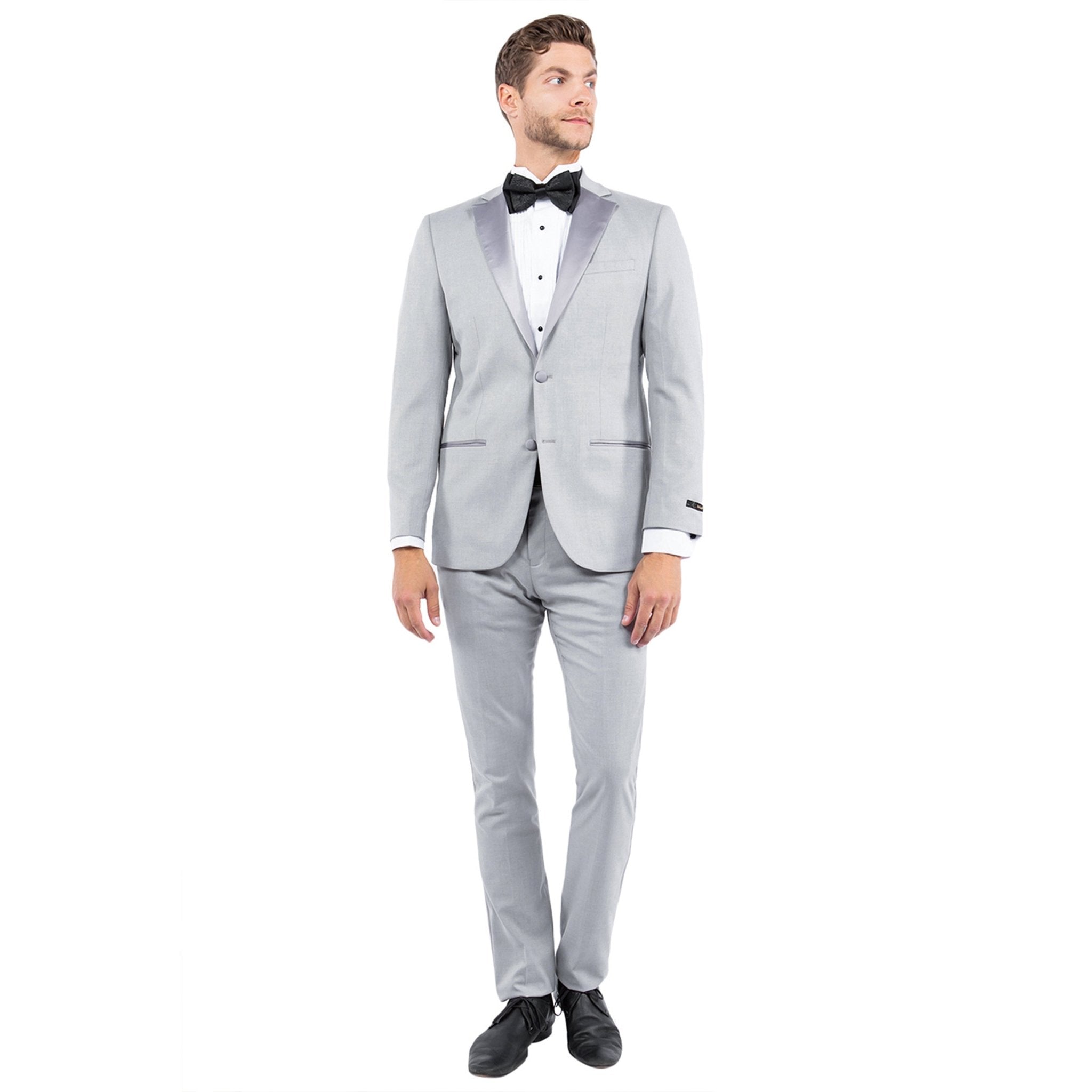 Men's Tailored - Fit Suits Separates Tuxedo Jacket w/ Notch Lapel - Bundle Bus