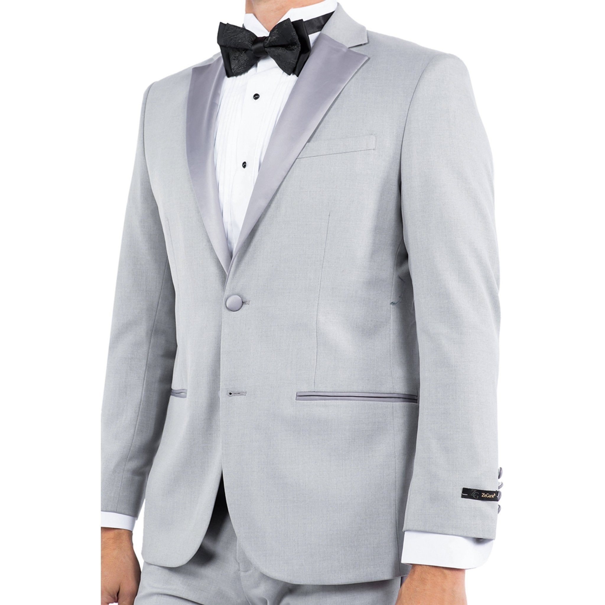 Men's Tailored - Fit Suits Separates Tuxedo Jacket w/ Notch Lapel - Bundle Bus