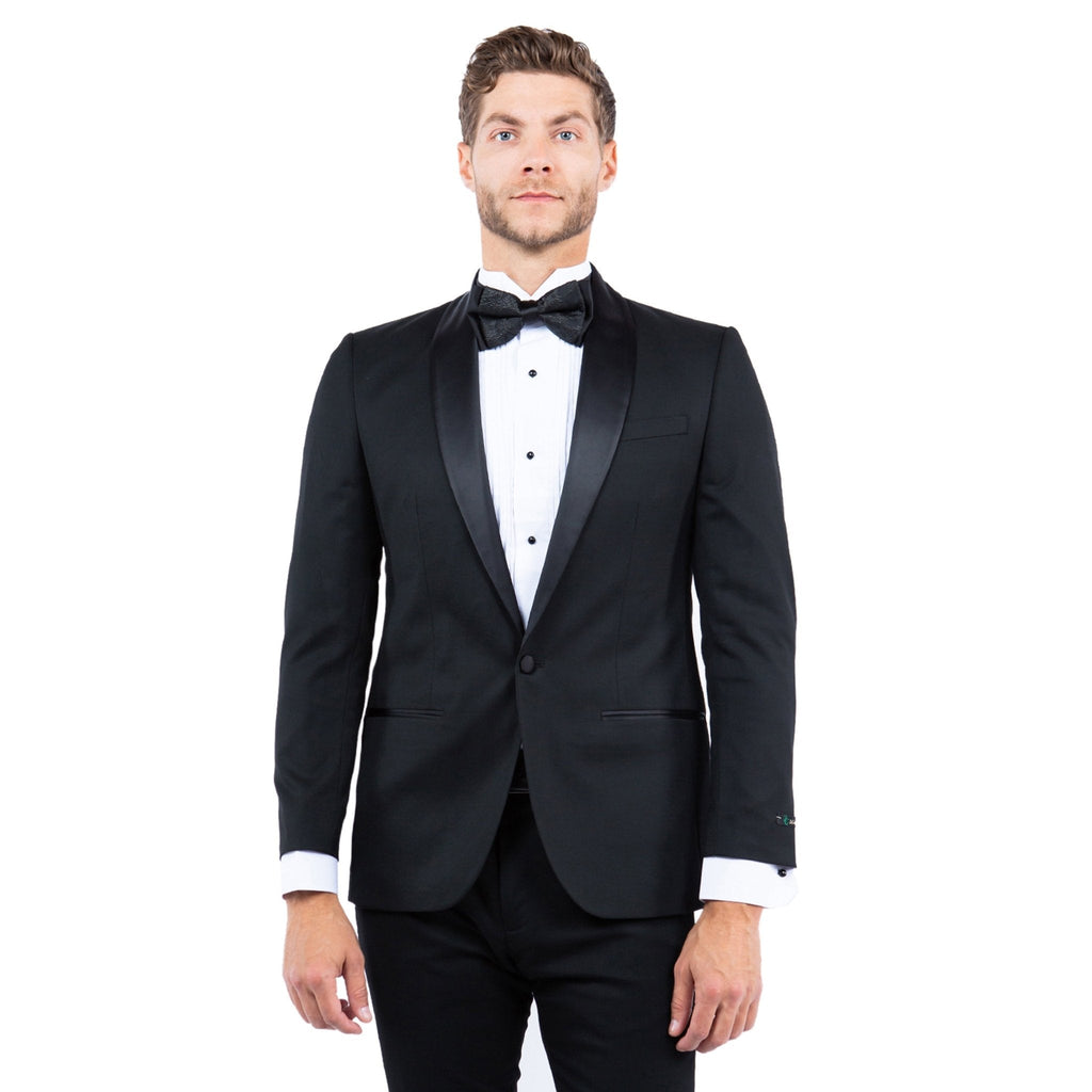 Men's Tailored - Fit Suits Separates Tuxedo Jacket w/ Shawl Collar - Bundle Bus