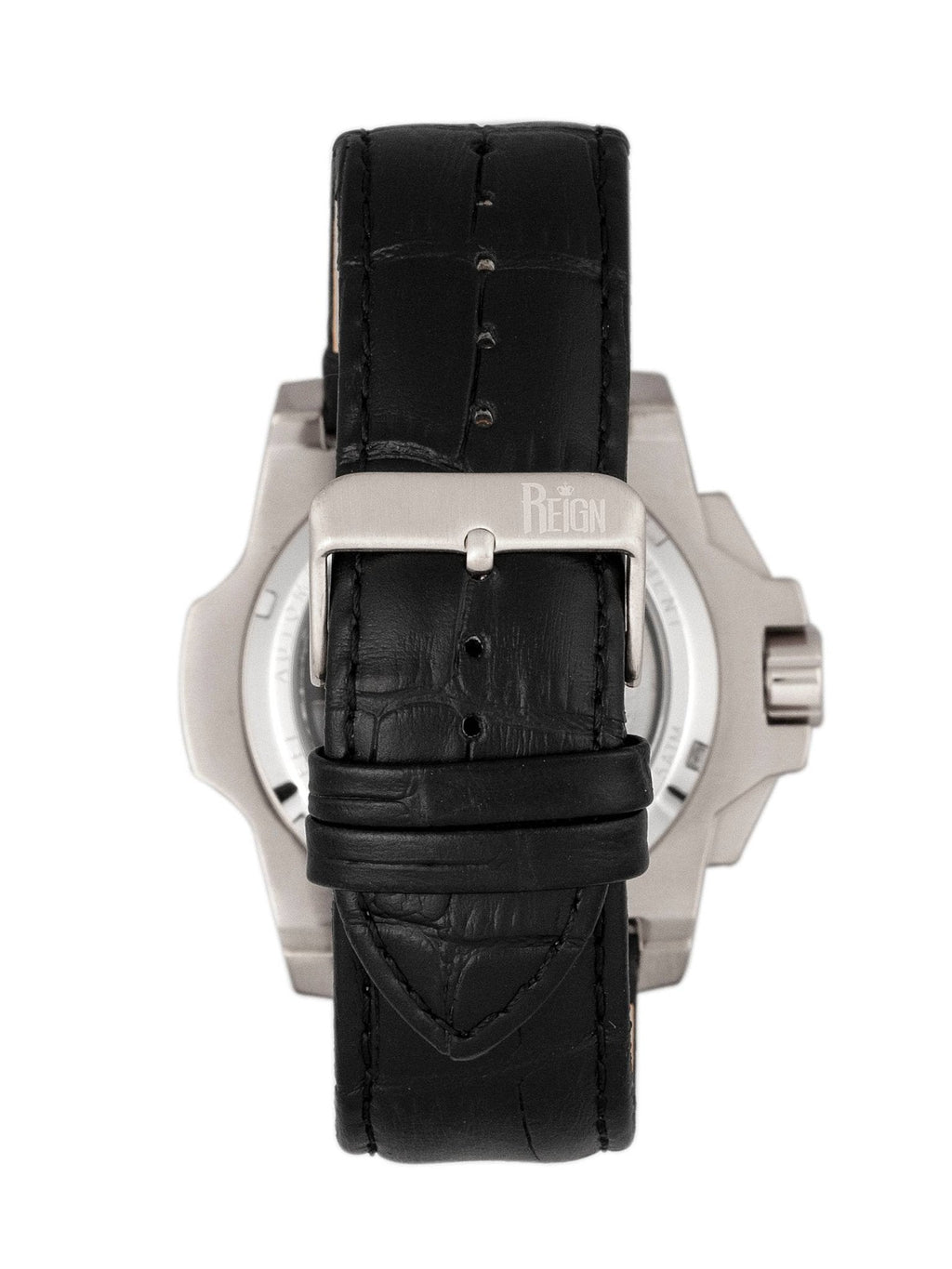Reign Commodus Automatic Leather - Band Skeleton Watch - Bundle Bus