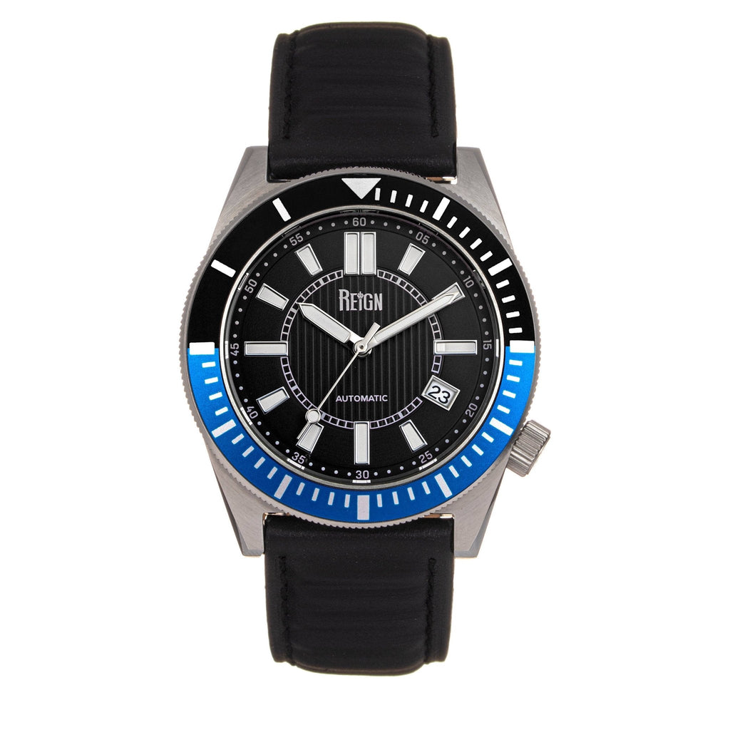 Reign Francis Automatic Leather - Band Watch with Date - Bundle Bus