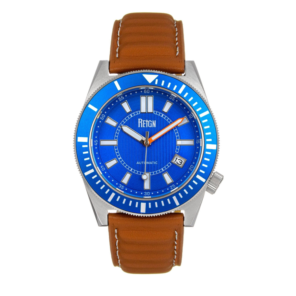 Reign Francis Automatic Leather - Band Watch with Date - Bundle Bus