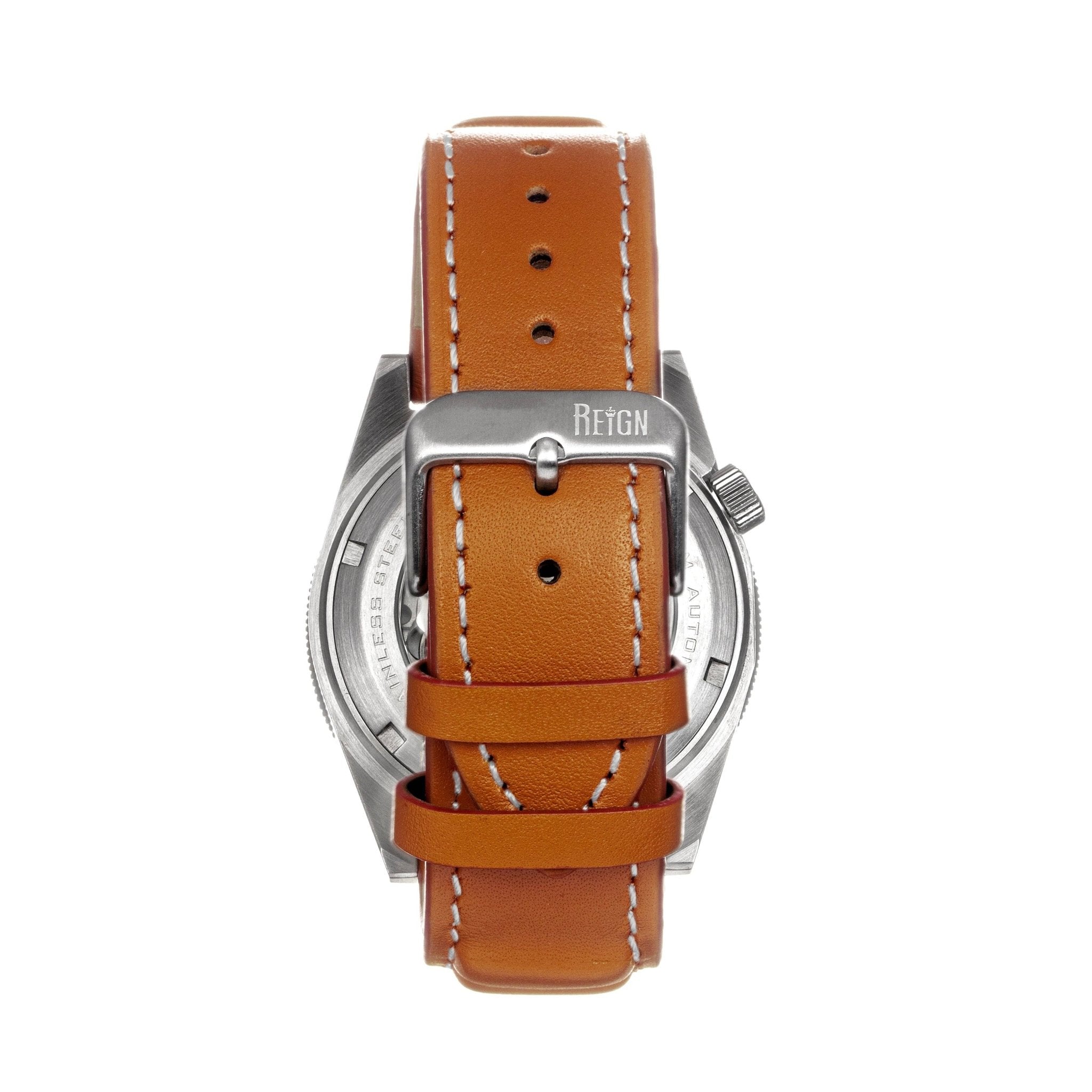 Reign Francis Automatic Leather - Band Watch with Date - Bundle Bus